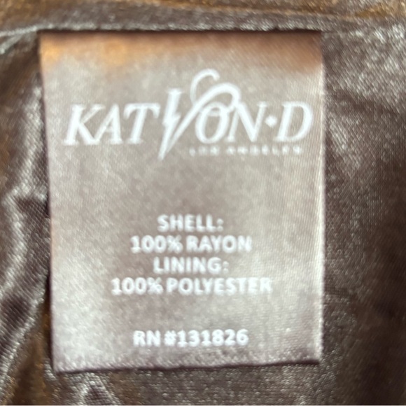 Kat Von D Black & Brown tie dye Ruched Mini Skirt 10 - Picture 7 of 7